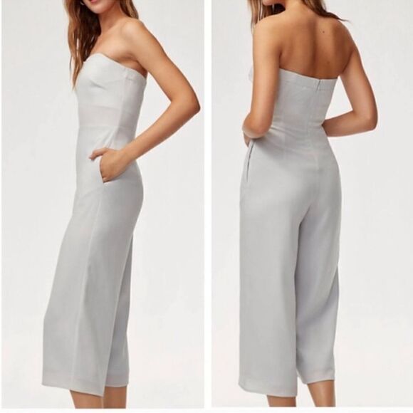 Aritzia Babaton Roshan Jumpsuit in sea salt Size 8 - Picture 3 of 8